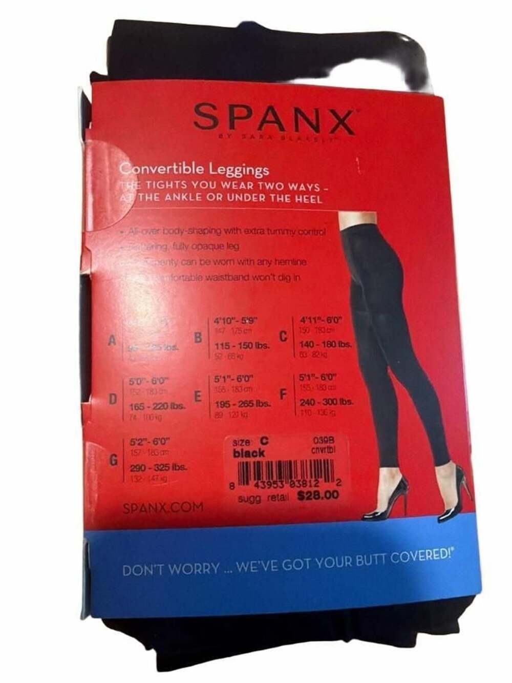 Spanx Tight-End Tights Convertible Leggings Black Size C - Picture 4 of 5